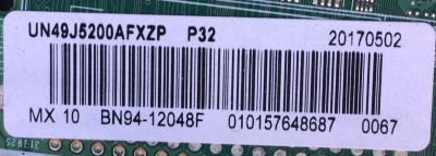 MAIN PARA TV SAMSUNG / NUMERO DE PARTE BN94-12048F / BN41-02585A / BN97-12760A / BN9412048F / PANEL CY-JM049BGLV1H / DISPLAY BN96-39225A / BN9639225A / MODELO UN49J5200 / UN49J5200AFXZP FA01 - Imagen 3